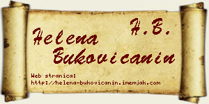 Helena Bukovičanin vizit kartica
